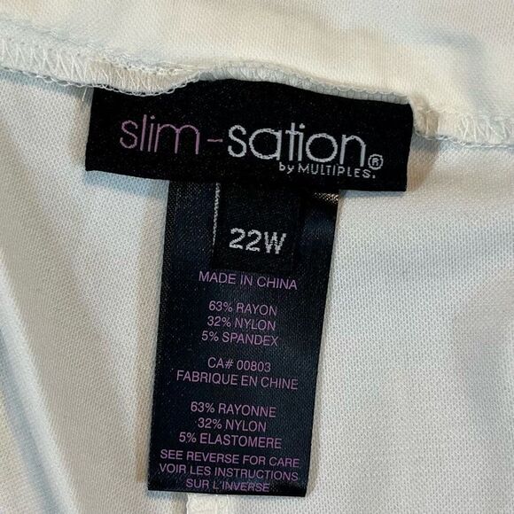 NWT Slim-Sation By Multiples Easy Fit Relax Leg Pants 22W - Picture 8 of 12